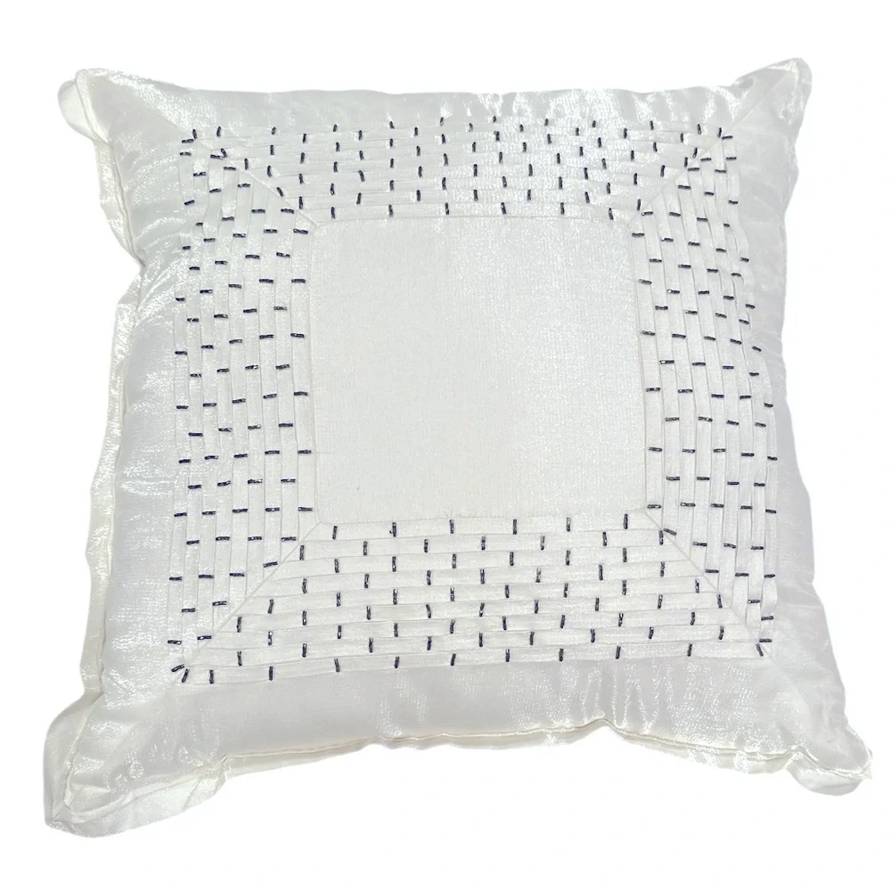 HOTEL COLLECTION MACYS FINEST BEADED SHIMMER WHITE LUXURY PILLOW